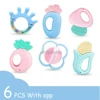 6-14Pcs Baby Rattle 0-12 Months Newborn Soft Bell Teethers Hand Shaking Crib Mobile Ring Educational Toy For Children Set Gifts 3
