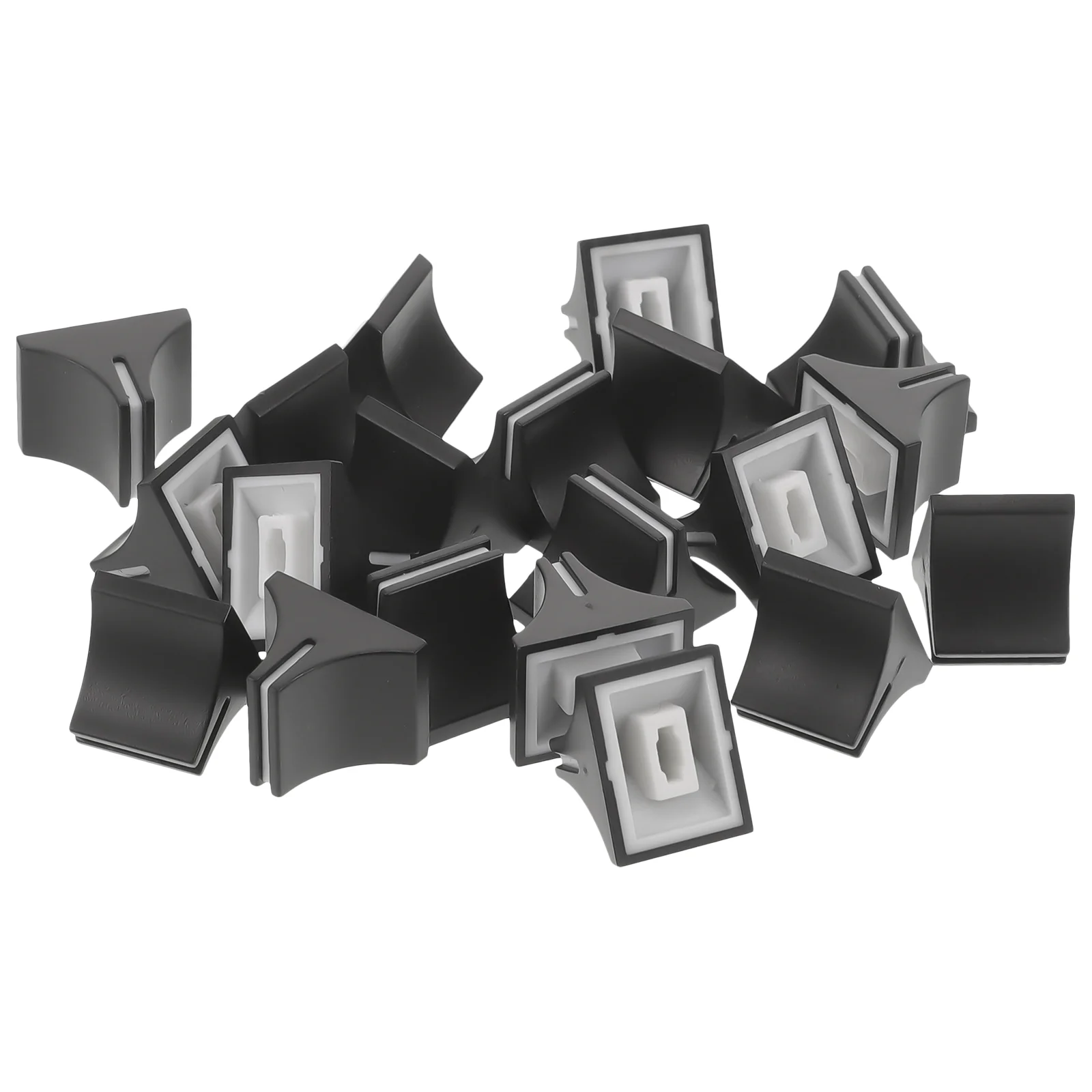 Pot Mixer Fader 20pcs Fader Knobs Slider Console Mixer Replacement Fader Caps Straight Sliders