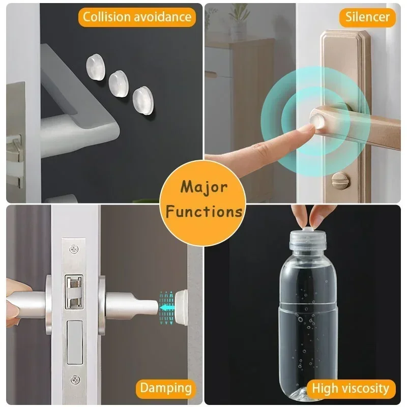Strong Self-Adhesive Clear Door Stopper Silicone Damper Buffer Cabinet Bumpers Furniture Dots Cushion Protective Pads