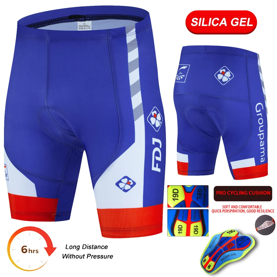 2025 FDJ Shockproof Summer Cycling Shorts 19D Gel Pad Cycling Short Pants Mountain Bike Shorts Cycling Clothing Bicycle Clothes