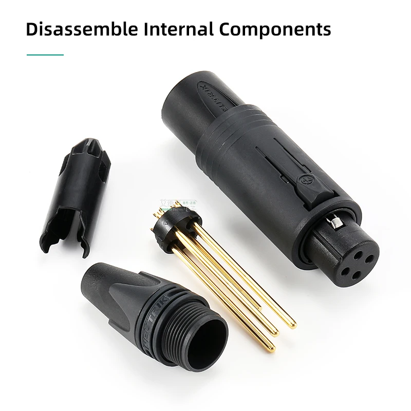 Neutrik's REAN Cavo XLR In Metallo Connettore 3 Pin Placcatura In Oro Maschio Femmina Audio Microfono Presa Modulo A Forma Di D Per 86 Pannelli 1 PZ - Foto 4