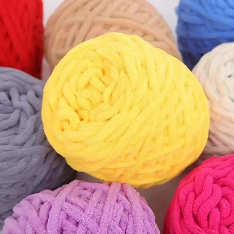 100G Soft Coarse Cotton Yarn for DIY Knitting and Crochet Ice Yarn Thick Single Strand Cotton Yarn for Knitting Yarn Wholesale