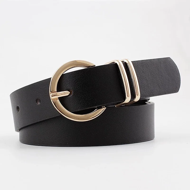 

SISHION 115cm Female Fashion Belt Simple Metal Buckle Belt for Women Black Camel Suit Jeans Clothing Accessories TCS432