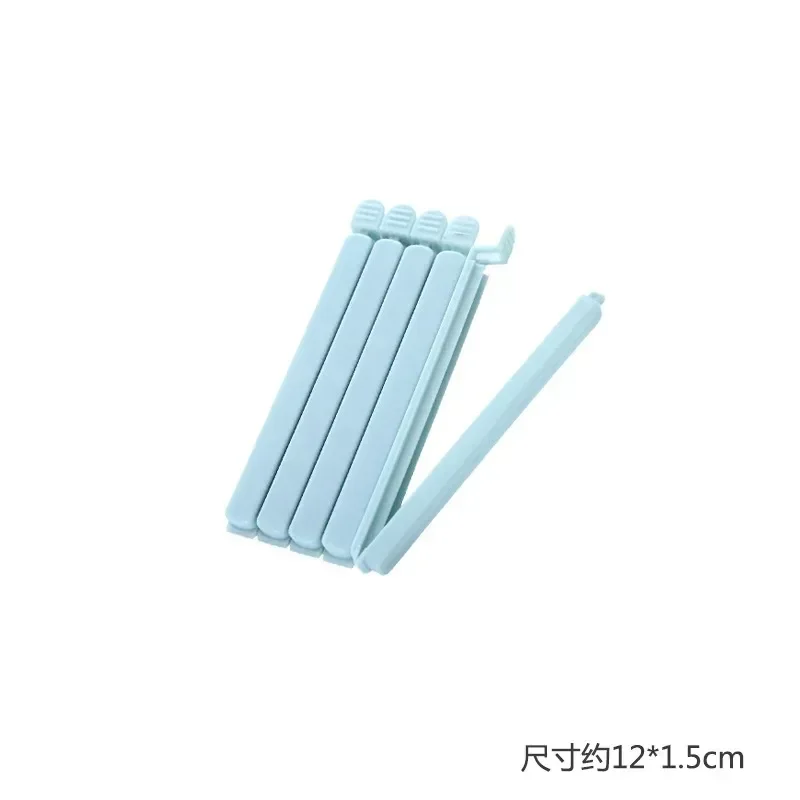 Bag clips 5 In1 Pack Bag Clips Food Snack Sealing Clip 12/15.5cm Portable Kitchen Storage Accessories Tool Elastic Buckle Package Bag Clamp