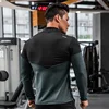 Dry Fit Compression Shirt Men Rashgard Fitness Long Sleeves Running Shirt Men Gym T Shirt Football Jersey Sportswear Sport Tight 4