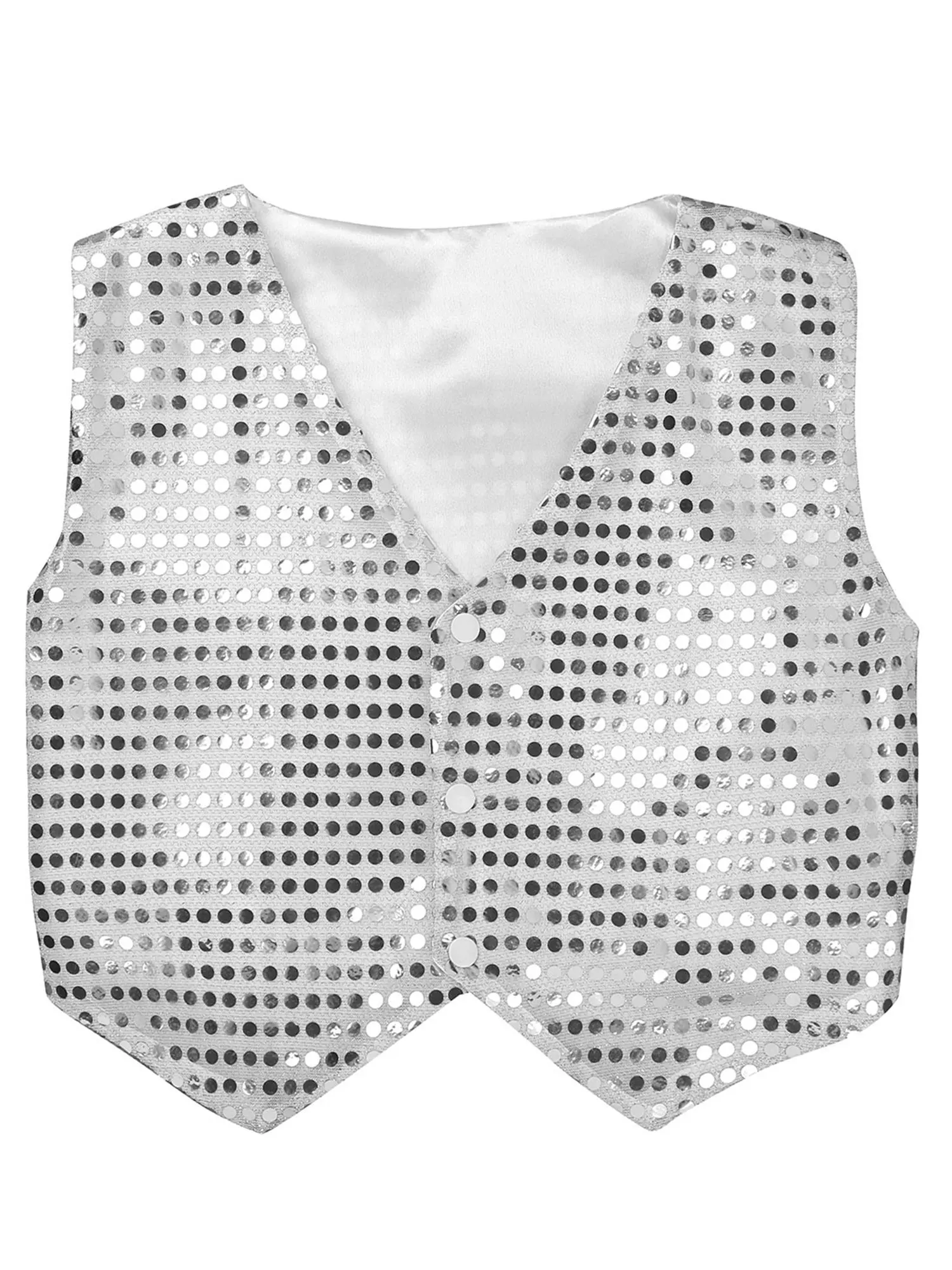 Mens Sparkling Sequins Vest Jazz Hip-hop Dance Tank Top Sleeveless Waistcoat Halloween Disco Party Stage Performance Costumes