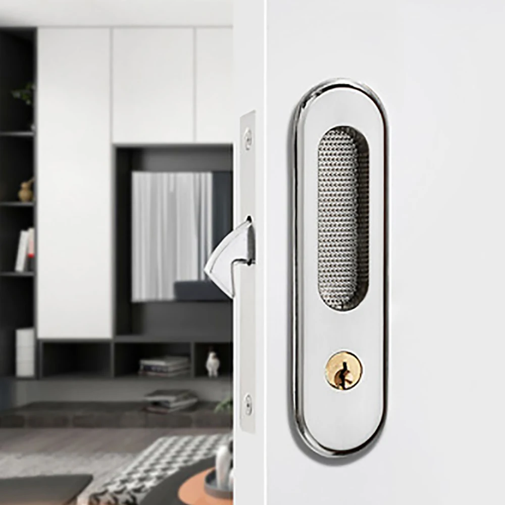 

Бесшумный замок для раздвижной двери morgrid, скрытая ручка, замок для межкомнатной двери, современный Противоугонный замок для комнаты, деревянный дверной замок, мебельная фурнитура