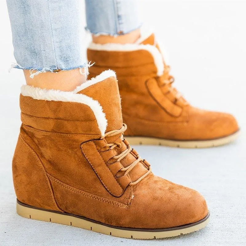 

Fashion Suede Women Boots Pu Leather Women Casual Short Boots Winter Snow Boots Warm Women Shoes Shoes for Women Boots Women