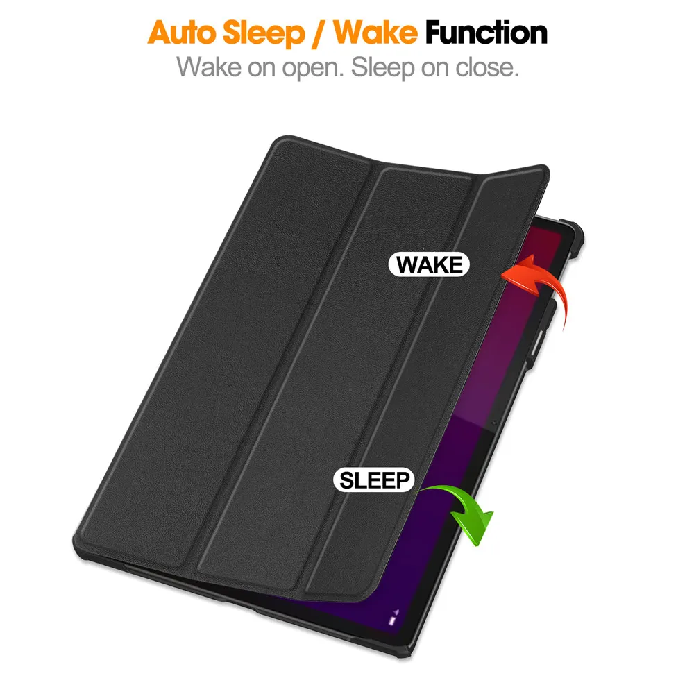 Premium PU Leather Triple Fold Magnetic Tablet Cover, 11.1 Inch