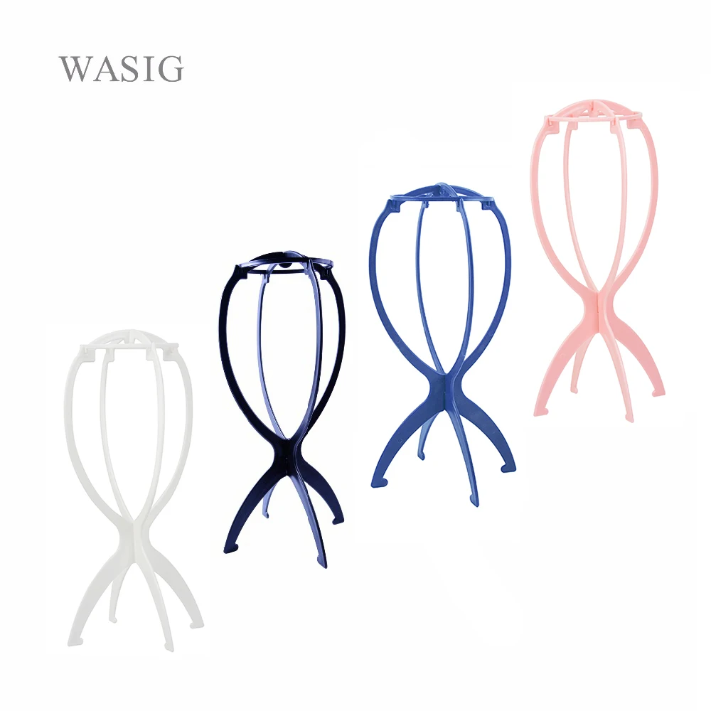 Four Colors Wig Stands Plastic Hat Display Wig Head Holders 17x34Cm Mannequin Head/Stand Portable Folding Stand 1PC wig stand