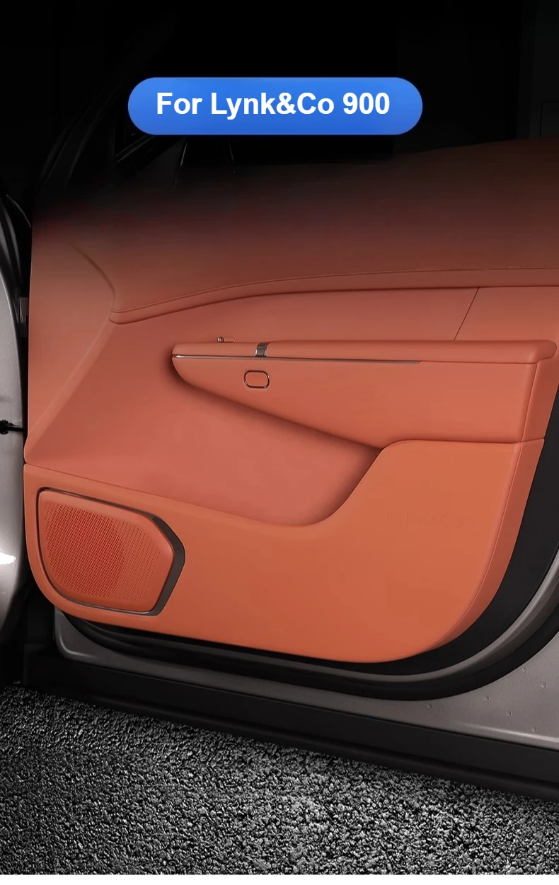 For Lynk & Co 900 2025 2026 4Pcs/Set Car Door Anti Kick Pad Leather Door Edge Protective Mat Anti-scratch Cushion Accessories detail image 1