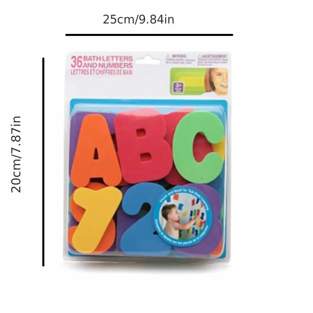 36pcs/set Alphanumeric Letter Bath Puzzle EVA Kids Baby Toys New Early Educational Kids Bath Funny Toy Bath Toys 2