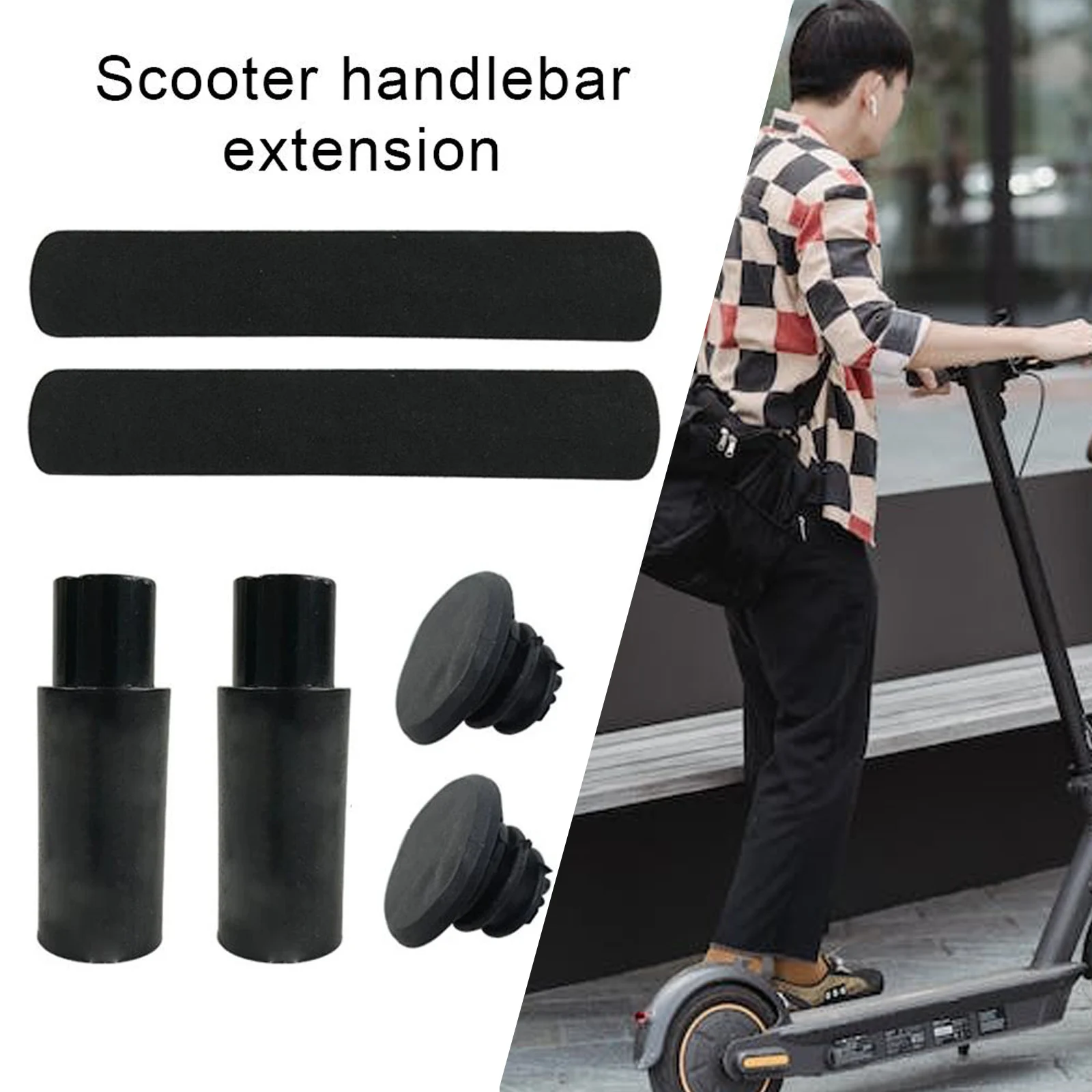 

Scooter Handlebar Extension Sleeve Set For Xiaomi M365 Pro Pro2 1S MI3 For Segway ES Anti Slip Handle Grips Cycling Accessories