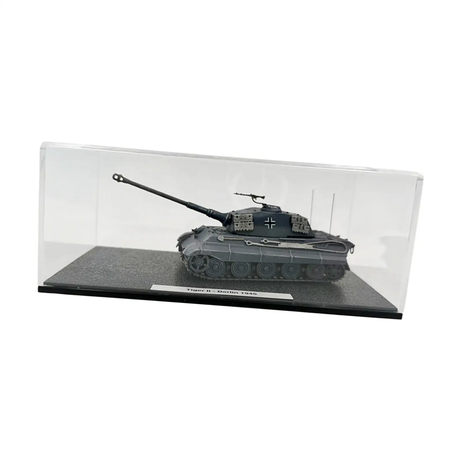 

1:72 Scale Tank Model Collections with Acrylic Dustproof Box Diecast Alloy Vehicle for Shelf Cafes Bar Livingroom Bedroom