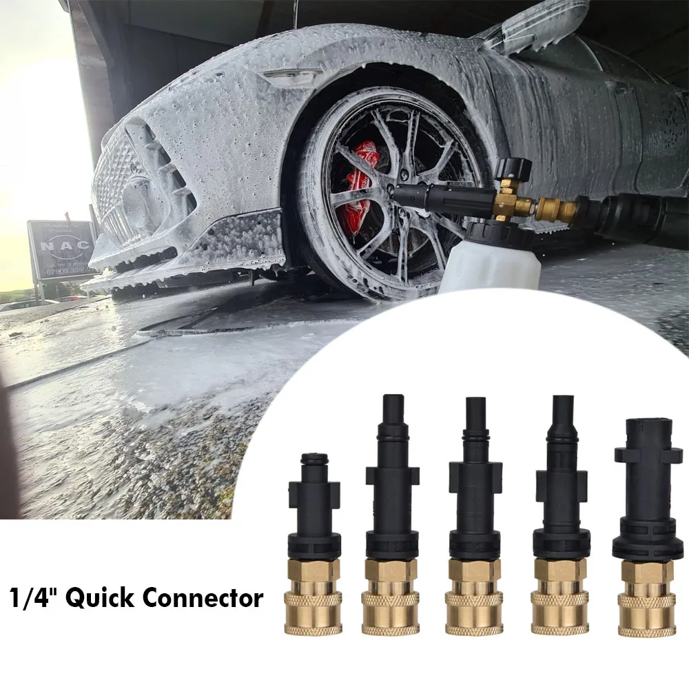 

Car Pressure Washer Male Adapter 1/4" Quick Release Connector Nozzle Wash Cleaning For Karcher LAVOR Black Decker Bosch Parkside