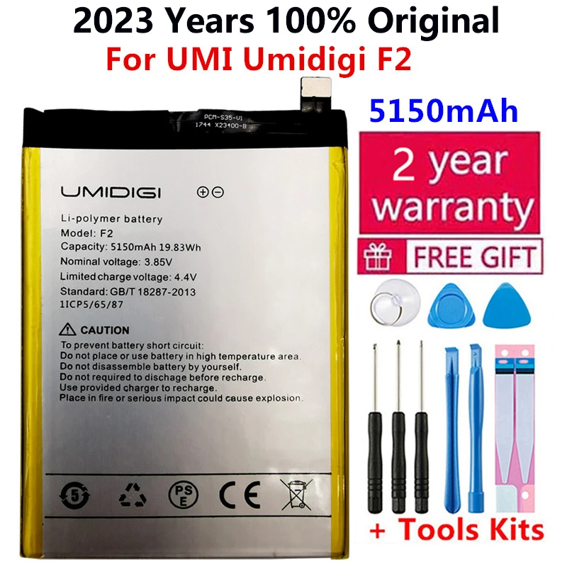 

100% Original High Quality Battery For UMI Umidigi F2 5150mAh Replacement Battery For Umidigi F 2 Mobile Phone Batteries Bateria