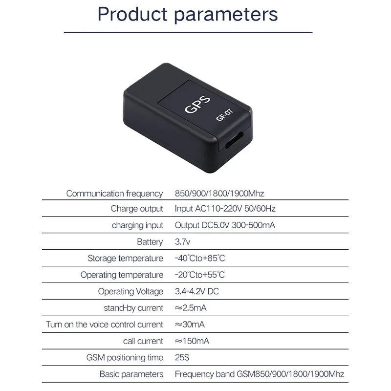 Mini GF-07 GPS Car Tracker Real Time Tracking Anti-Theft Anti-lost Locator Magnetic Mount Vehicle SIM Message Positioner gps locator,anti lost tracker,anti lose tracker,item locator,anti lost locator