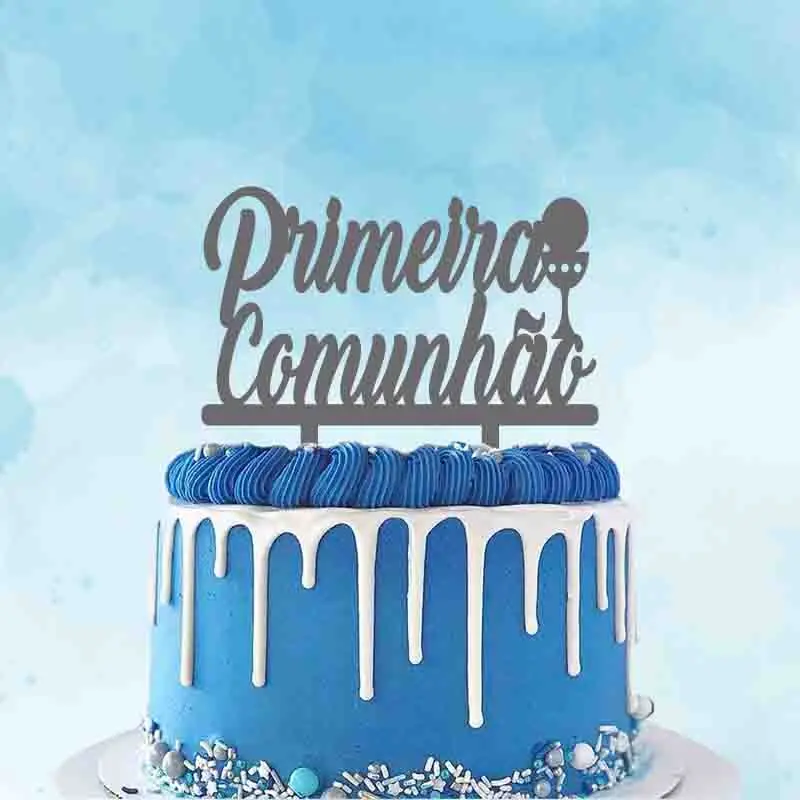 Personalizzato Spagnolo Primera Comunión Cake Topper Nome Personalizzato Data Mi Primera Comunión Party Cake Topper Decorazione
