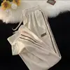 Loose Casual Pants Women's Spring Autumn Straight Leg Sports Wide Leg Corduroy Comfortable High Waist Long Pants Harajuku Sle