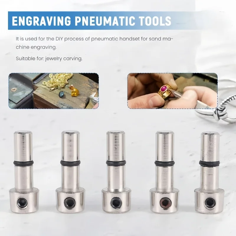 5.9/6.3mm 공압 조각 기계 용 퀵 체인지 그레이버 척 핸드 피스 커넥터 쥬얼리 조각 칼 손잡이