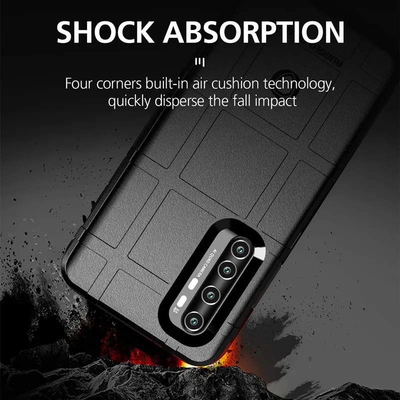 Heavy Duty Shockproof Armor Silicone Case for Xiaomi Mi Note 10 Lite