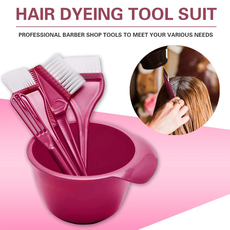 

Hair Color Dye Bowl Comb Brushes Tool Sets Tint Coloring Dye Bowl Comb Brush Twin Headed Brushes Salon Hairdressing Styling Tool