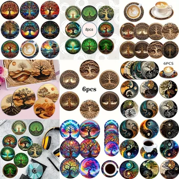Life Tree Wooden Coasters 1