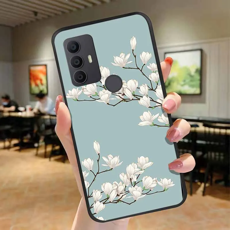 Для TCL 30 40 SE 305 306 40R 403 405 чехол 3D цветок мягкий рельефный тисненый силиконовый чехол для TCL 30 SE 40SE Etui TCL40SE (art.: 3920c3500104c) - 3920c3500104c