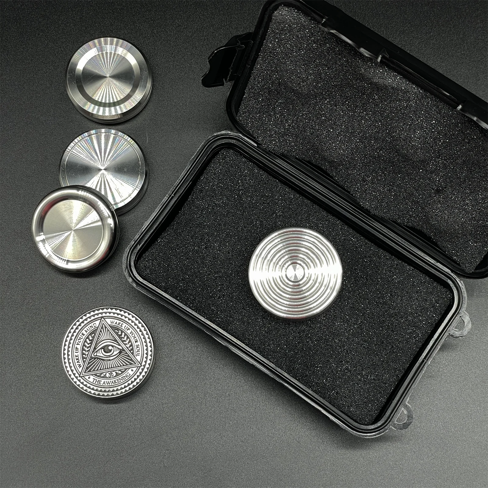 밀크 캡 스테인레스 스틸 피젯 코인 성인 금속 EDC 피젯 완구, 자폐증 스트레스 방지 완구, ADHD 핸드 스피너 불안 스트레스 해소  - AliExpress