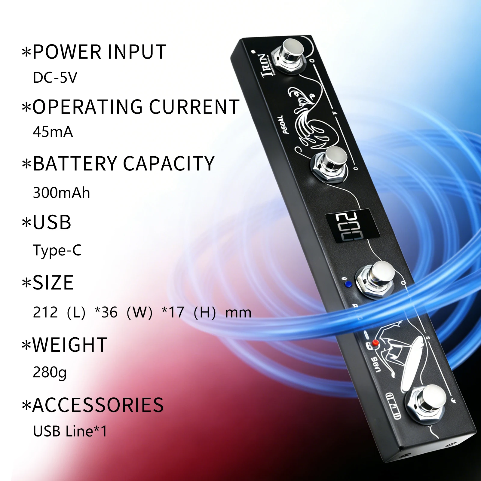 IRIN CHOCOLATE plus Wireless Bluetooth MIDI Pedal Controller Portable Footswitch with App Control Compatible with Windows
