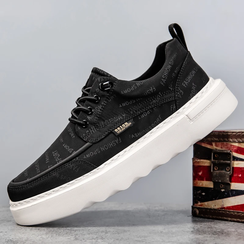 Men's Breathable Canvas Casual Walking Shoes Non-Slip Lightweight Comfortable Sneakers for Male 4