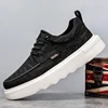 Men's Breathable Canvas Casual Walking Shoes Non-Slip Lightweight Comfortable Sneakers for Male 4