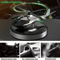 Car Air Freshener Solar Helicopter Decoration Alloy Propeller Rotating Auto Flavoring Perfume Diffuser Interior Accessories 1