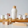 Children Pretend Play Kitchen Toy Wooden Simulation Milk Tea Set Children Role Play Game for Girls Boys Imitation Game Education 4