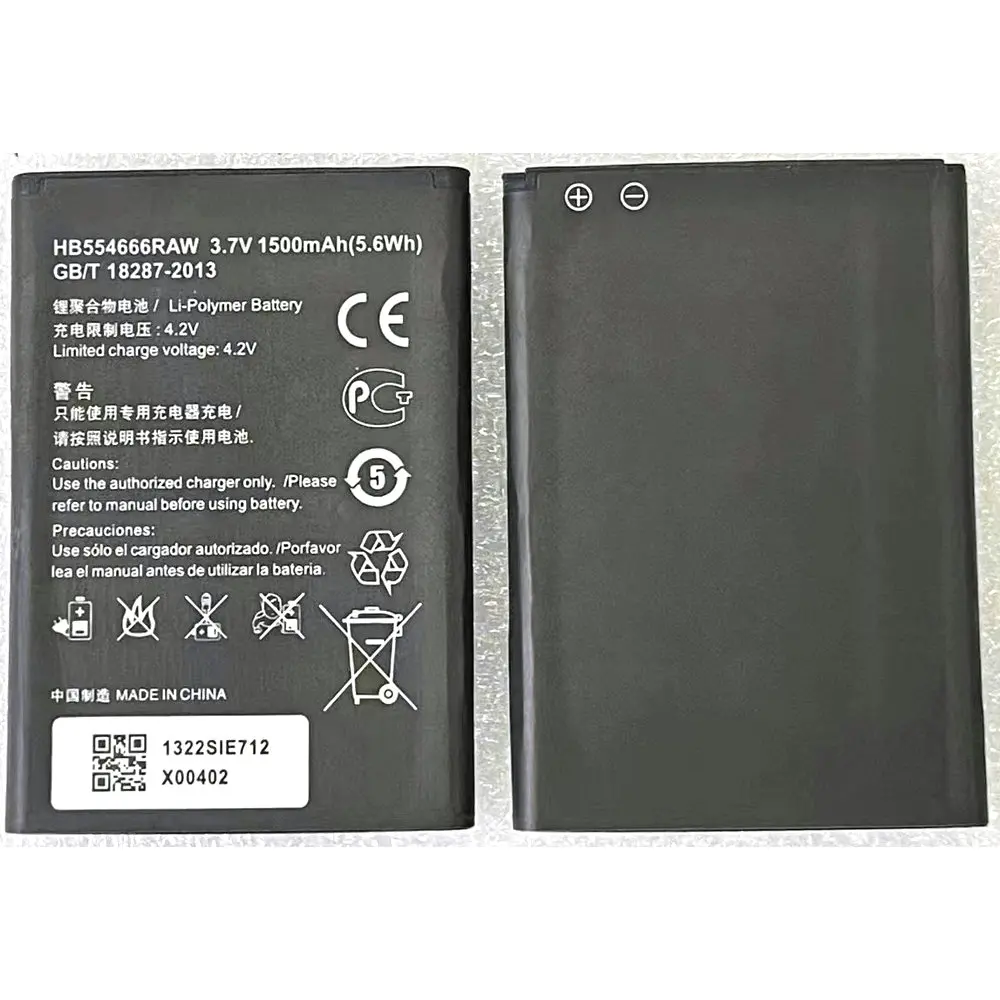 Nuova Batteria Hb554666Raw 1500Mah Per Router Wifi Huawei 4G Lte E5372 E5373 E5375 Ec5377 E5330