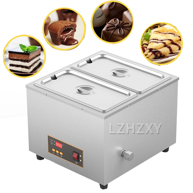 Electric Chocolate Cheese Melting Machine Heater Commercial Double Hot Pot Fountain Boiler Dipping Cylinder Melter Pan Warmer 3