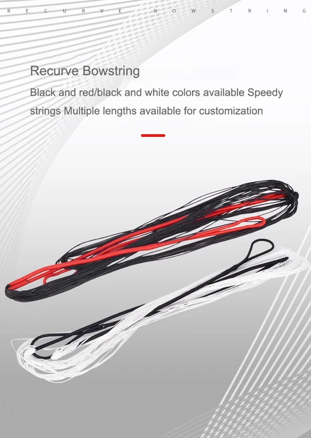 Corde Arc 16 Brins SHARROW Pour Arc Recourbé 48-70 Pouces | Accessoire Chasse Et Tir Sportif | Couleurs Multiples