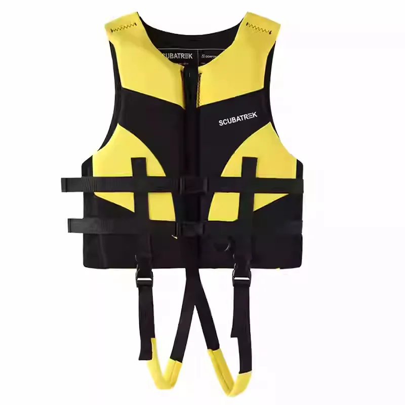 Kid Outdoor Rafting Neoprene Life Jacket Safety Life Vest Water Sports Boy Girl Fishing Vest Kayaking Boating Swimming Drifting