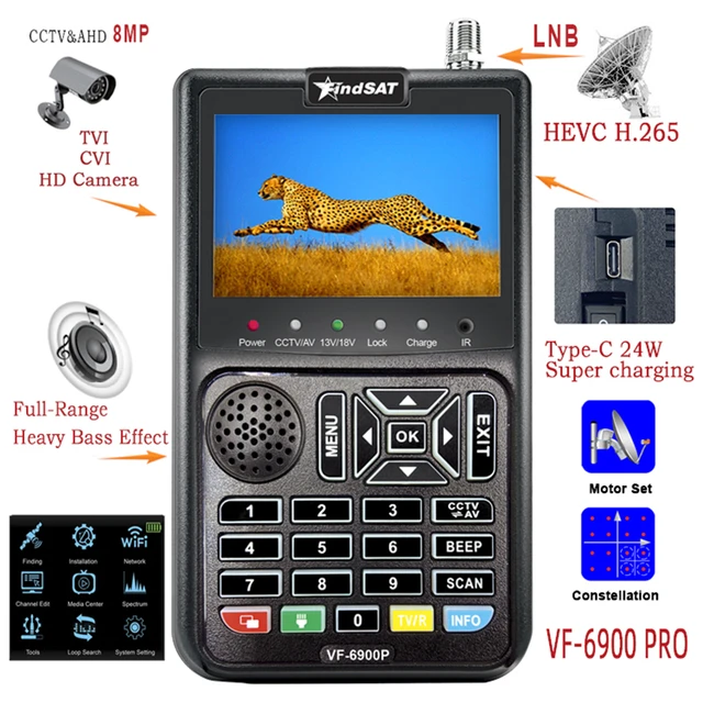 2020 Finder2020 Hd Satellite Finder Combo - Dvb-s/s2, 3.5'' Tft Screen,  Fta, Live Tv Receiver