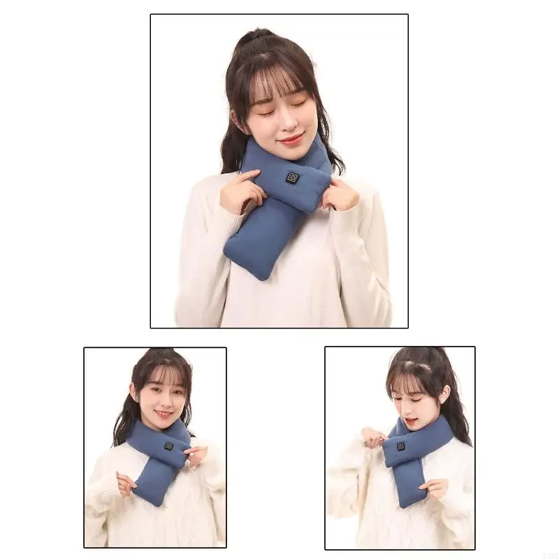 448C Winter USB Electric Heating Scarf Adjust Temperature Scarves Neck Warm Shawl