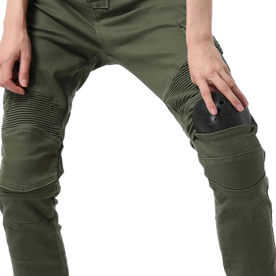 Motorcycle Jeans Women Upgrade Silicone Protector Detachable Racing Road Rider Four Seasons Casual Fashion Pants motorcycle pants motorcycle jeans
