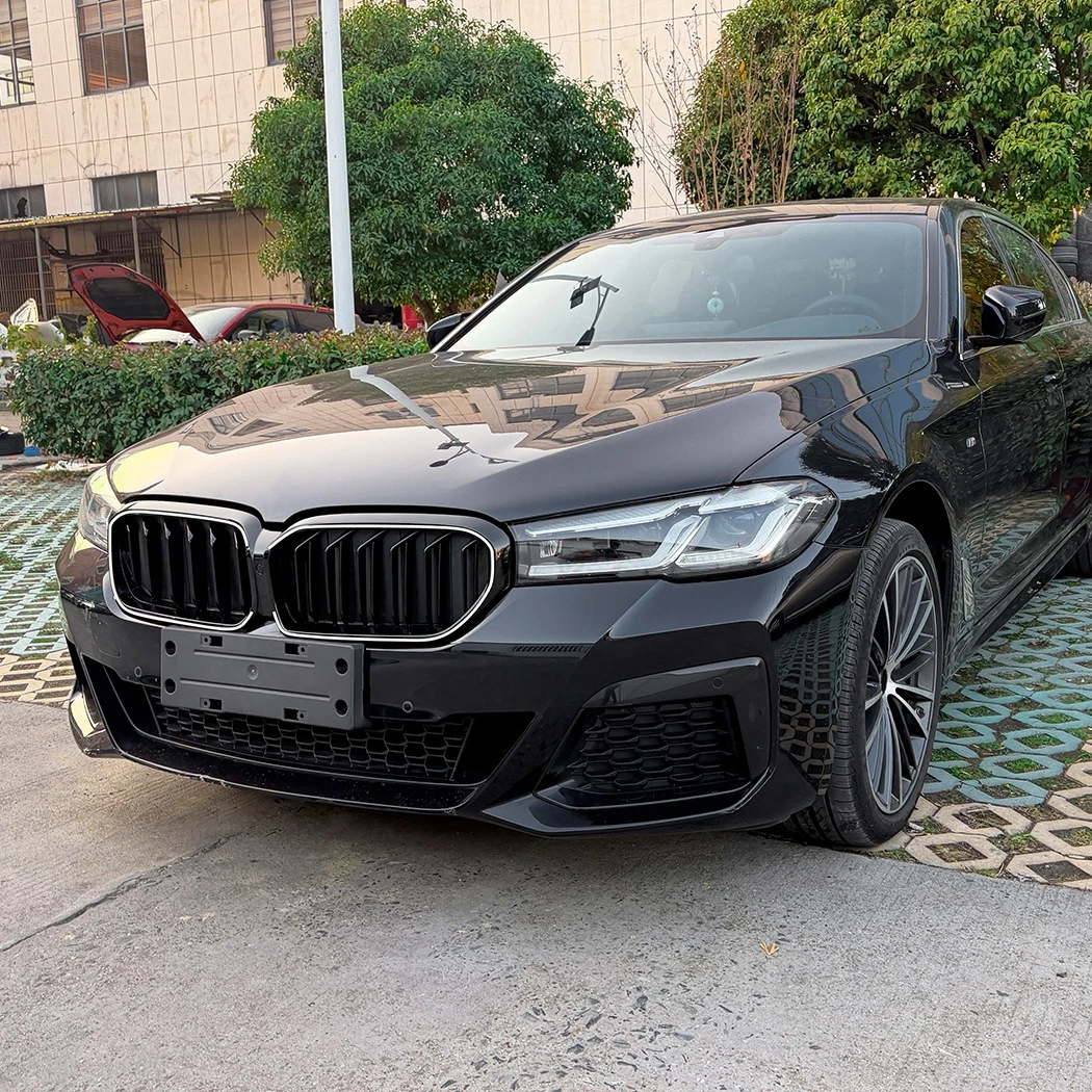 BMW 5 시리즈 G30 G38 G31 LCI 2021 2022 2023용 LED 라이트가 있는 프론트 그릴 싱글/더블 라인 범퍼 그릴 레이싱 그릴