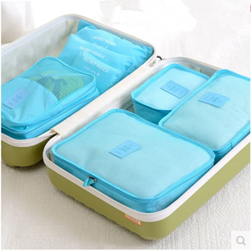 

Travel Supplies Storage Bag Travel Luggage Clothing Six-Piece Storage Bag Fine Mesh Large Storage Bag Travel Bag