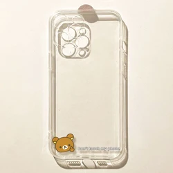 Full Screen Cute Rilakkuma Bear Clear Back Phone Case - Samsung A23 (T - 255G1130TB1)