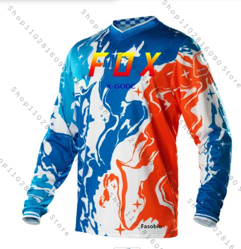 

2022 Motocross Mountain Enduro Bike Clothing Bicycle Moto Downhill T-shirt X-GODC FOX Women Men Cycling Jersey MTB Shirts BMX