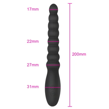 10 Speed Anal Vibrator for Women Anal Beads Prostate Massage Dual Motor Butt Plug Stimulator USB Charge Sex Toys For Men 6