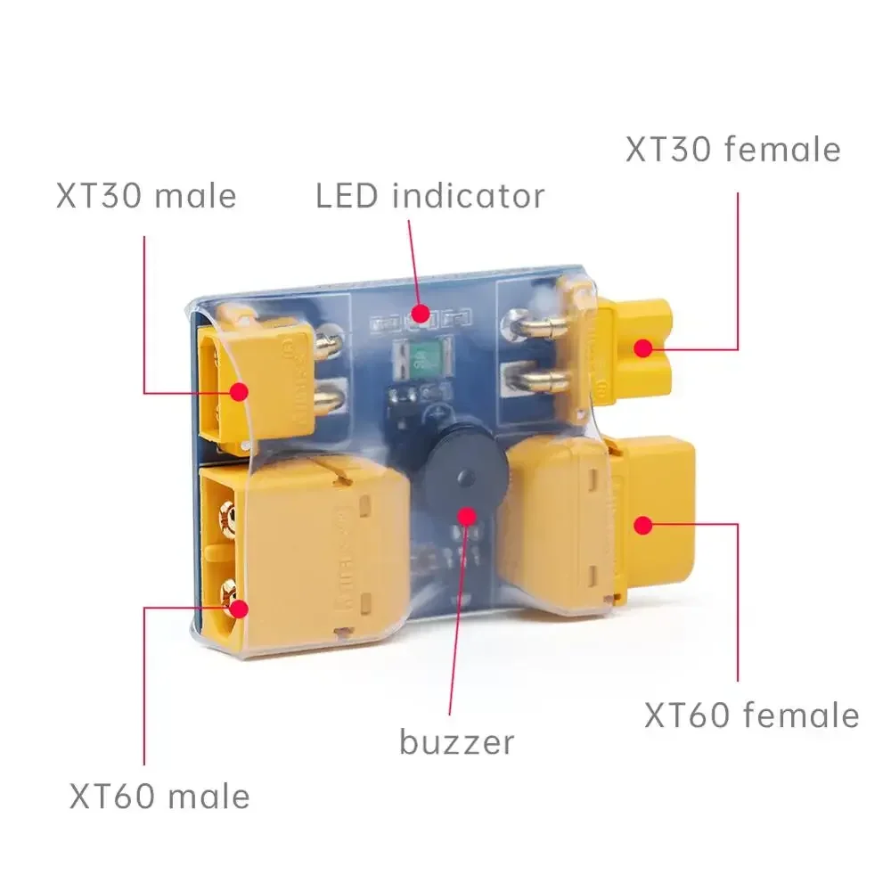 Spina Antifumo Con Fusibile Ripristinabile Per Test XT30/XT60 – Protezione Cortocircuito LED - 2