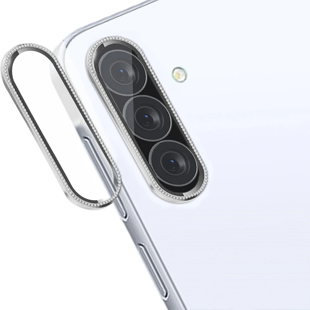 Diamond Camera Screen Protector with 9H Tempered Glass and Metal Lens Cap
