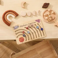 Juguetes Montessori de madera para bebé, tablero de rompecabezas de cognición de estrella Celestial 3d, juguetes educativos tempranos de madera para niños, regalos de aprendizaje - Imagen 3