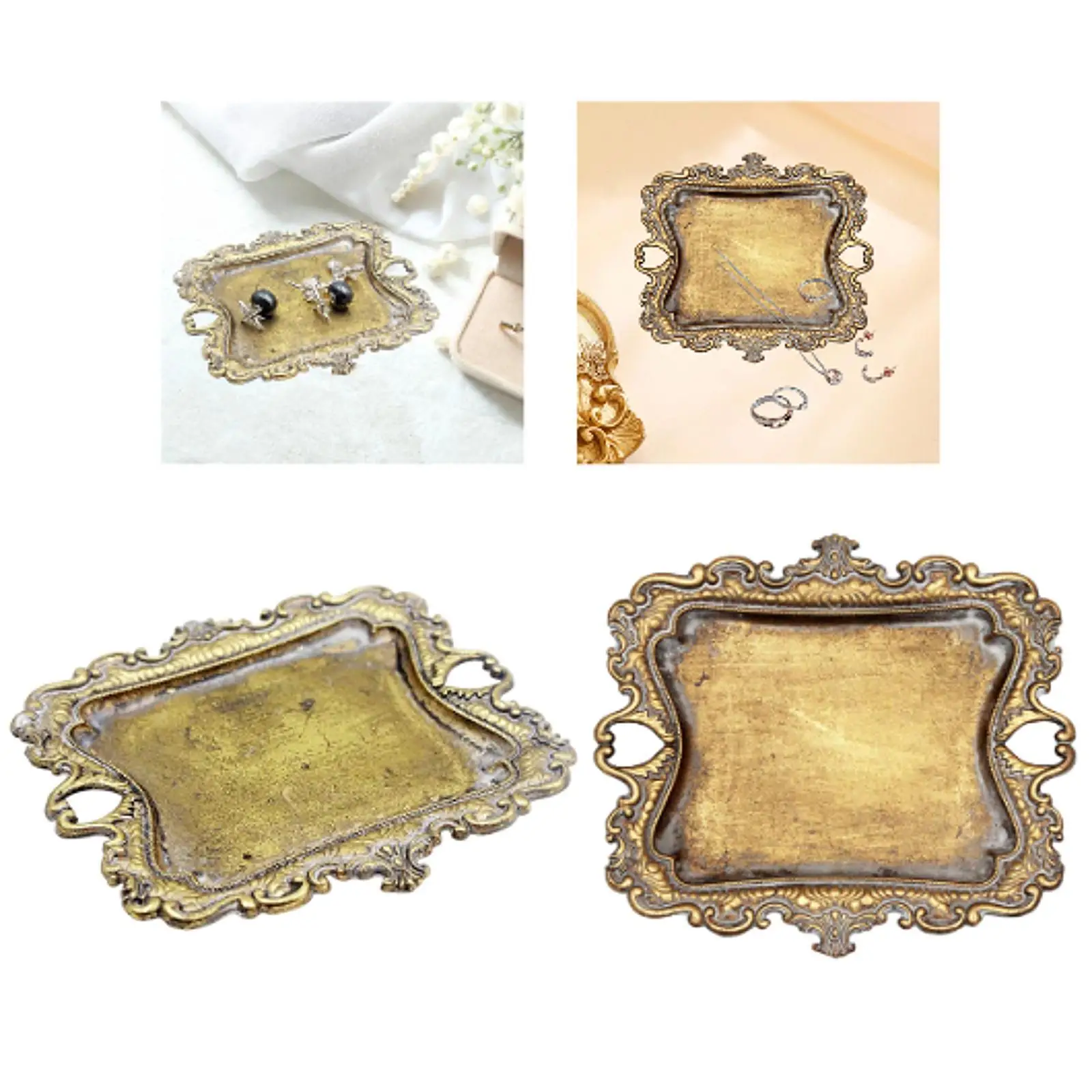 Vintage Design Trinket Dish Tray Cosmetics Makeup Organizer Sturdy Versatile